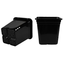 Sunpack Tall Square Pot - Black - 12 x 12-in