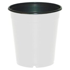 Summit Plastic JanorPot Geranium Pot - 4.5-in - Round - Black/White - Case of 1425