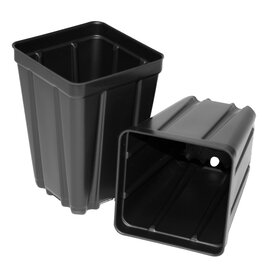 T.O. Plastics Square Deep Pot - 3.52-in Diam x 5-in H - Black - Case of 450