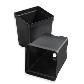 T.O. Plastics Square Deep Pot - 4.2-in Diam x 4.91-in H - Black - Case of 375