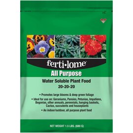 Ferti-lome All Purpose Water Soluble Plant Food 20-20-20 Granules - 1.5 lb