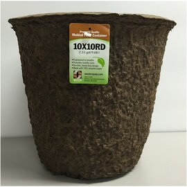 Western Pulp Fiber Pot - Round - 10-in - 2.55 Gal
