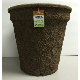 Western Pulp Fiber Pot - Round - 15-in - 7.97 Gal