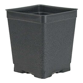The HC Companies Square Deep Press Fit Pot - 2.62 x 3.5-in - Black - Case of 800