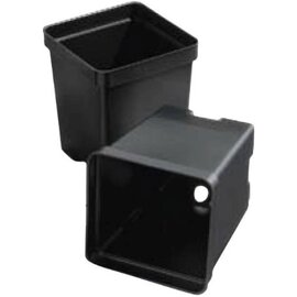 T.O. Plastics SVT450 Square Traditional Pot - 4.2-in Diam x 3.62-in H - Black - Case of 300