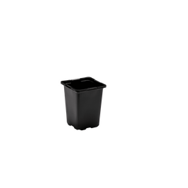 Summit Plastic NuPot Fluted Square Pot #5 - Black - 4.375 x 4.75-in - 1 Qt Capacity - Case of 450