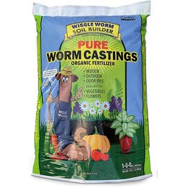 Wiggle Worm Soil Builder Pure Worm Castings Organic Fertilizer - 30 lb - OMRI Listed