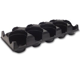 Landmark Plastic Transport Tray - 4.5-in - 10-Cell - 2 x 5 - Black - Case of 75