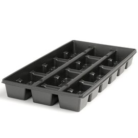 Landmark Plastic L Series Press Fit Pot Tray - 18-Pot - 4-in - 3 x 6 - Black - Case of 100
