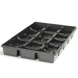 Landmark Plastic L Series Press Fit Pot Tray - 15-Pot 4.5-in (3 x 5) - Black - 12.71 x 21.10 x 2.63-in - 50-Pack