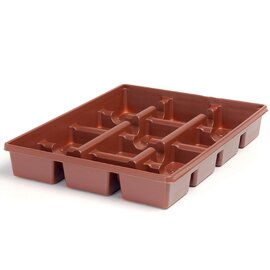 Landmark Plastic L Series Press Fit Pot Tray - 12-Pot 4.5-in (3 x 4) - Black - 12.75 x 16.97 x 2.31-in - 100-Pack