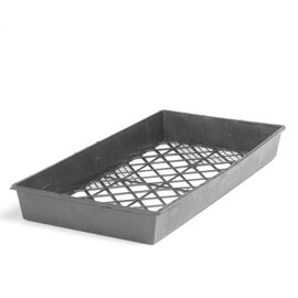 Landmark Plastic Injection-Molded 1020 Web Tray - Solid Side - Black - 10.63 x 21.13 x 2.31-in - 50-Pack