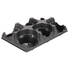 The HC Companies Dillen 6-Pocket Azalea Pot Carry Tray for 6-in Round Pots - 18.5 x 12.37 x 4.37-in - 50-Pack