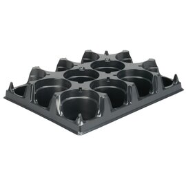 The HC Companies Dillen 12-Pocket Geranium Pot Tray for 4.25-in Round Pots - 18.25 x 14 x 3.75-in - 50-Pack