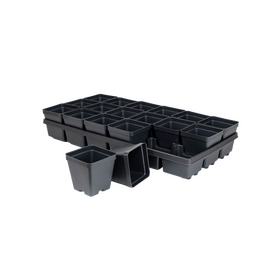 T.O. Plastics Square Pot Irrigation Tray - 15-Cell (3 x 5) - 12.88 x 21.19 x 2.13-in - For 450 Series Pots (Round or Square) - 50-Pack