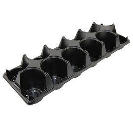 Grower Select Transport Tray - 12-Pocket - Black - for 3.5-in Round Pots - 21.25 x 7-in - Case of 90