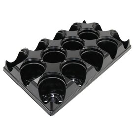 Grower Select Transport Tray - 15-Pocket - Black - for 4-in Round Pots - 20 x 12-in - Case of 70