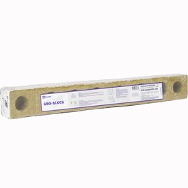 Grodan Improved Gro-Block Rockwool Grow Block Strip - Small GR4 - 3 x 3 x 2.6-in - Pre-Cut Hole - Shrink-Wrapped - Case of 384