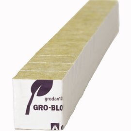 Grodan Improved Gro-Block Mini-Blocks Rockwool Starter Block Strip - 1.5 x 1.5 x 1.5-in - Unwrapped - Case of 50 Strips