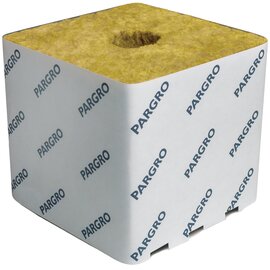 Pargro by Grodan Rockwool Block - Biggie PAR32 - 6 x 6 x 6-in - Pre-Cut Hole - Pallet of 512