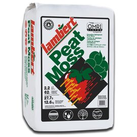 Lambert Canadian Sphagnum Peat Moss - 2.2 cu ft - Compressed Bale - OMRI Listed