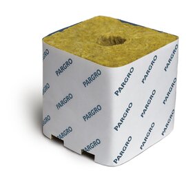 Pargro by Grodan Rockwool Block - Large PAR10 - 4 x 4 x 4-in - Pre-Cut Hole - Pallet of 1,584
