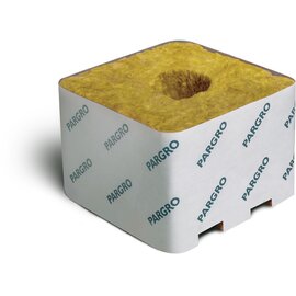 Pargro by Grodan Rockwool Block - Jumbo PAR22.5 - 6 x 6 x 4-in - Pre-Cut Hole - Case of 64
