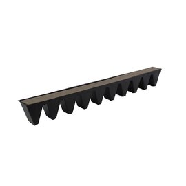 Oasis Wedge Growing Medium - 10-Cell Strip - Black - Without Clip