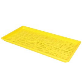 Sunpack MEGA-MESH Heavy-Duty Mesh Tray - 10 x 20-in - Yellow - 1-in Deep