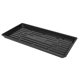 Sunpack Heavy-Duty 1020 Shallow Tray - 10 x 20-in - Black - No Drainage Holes