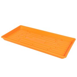 Sunpack Heavy-Duty 1020 Shallow Tray - 10 x 20-in - Orange - No Drainage Holes