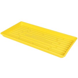 Sunpack Heavy-Duty 1020 Shallow Tray - 10 x 20-in - Yellow - No Drainage Holes