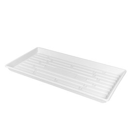Sunpack Heavy-Duty 1020 Shallow Tray - 10 x 20-in - White - No Drainage Holes