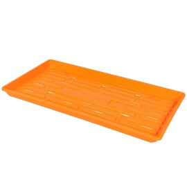 Sunpack Heavy-Duty 1020 Shallow Tray - 10 x 20-in - Orange - With Drainage Holes