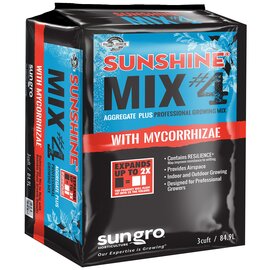 Sun Gro Sunshine Mix #4 Aggregate Plus with Mycorrhizae and RESiLIENCE Growing Medium - 3 cu ft Compressed