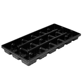 T.O. Plastics Square Press-Fill Carry Tray - 18-Cell (3 x 6) - 10.81 x 21.25 x 1.93-in - For SVD-350 Series Pots - 50-Pack