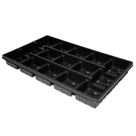 T.O. Plastics Square Press-Fill Carry Tray - 15-Cell (3 x 5) - 12.88 x 21.19 x 2.13-in - For SVD-450 & SVT-450 Series Pots - 50-Pack