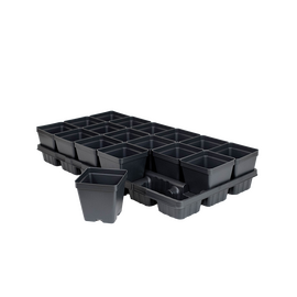 The HC Companies Dillen 18-Pocket PressFit Carry Tray for 4-in Square Pots - 21.25 x 10.63 x 2.38-in - 50-Pack