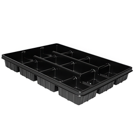 T.O. Plastics Square Press-Fill Carry Tray - 12-Cell (3 x 4) - 12.88 x 17 x 2.13-in - For SVD-450 & SVT-450 Series Pots - 50-Pack