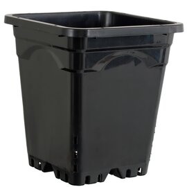 Active Aqua Square Pot - 9 x 9 x 10-in - Black - Case of 24