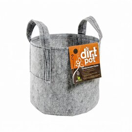 Dirt Pot Fabric Grow Bag - 7 Gal - Grey - With Handles