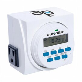 Autopilot Dual-Outlet 7-Day Digital Programmable Timer - 1725W - 15A - 8 Cycles