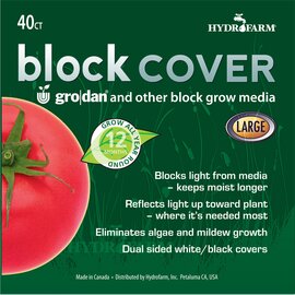 Hydrofarm Rockwool Block Cover - 4-in - 40-Pack