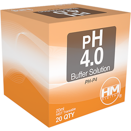 HM Digital pH 4.0 Buffer Solution Packets - 20 mL - 20-Count