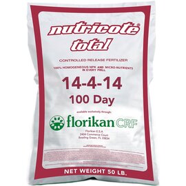 Florikan Nutricote Total 14-4-14 | 100 Day Controlled Release - 50lb