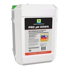 General Hydroponics PRO pH Down pH Adjuster - Non-Mineral and Non-Corrosive - 6 Gal