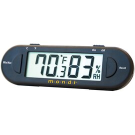 Mondi Mini Greenhouse Thermo-Hygrometer E100-VB Black