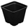 Gro Pro Injection Molded Plastic Pot - 3.5in x 3.5in x 3in - Square - Black