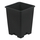 Gro Pro Injection Molded Plastic Pot - 5in x 5in x 7in - Square - Black