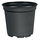 Pöppelmann TEKU Round Pot | Black - 4in D x 3.625in H - Max Liquid Volume: 1.0pt
